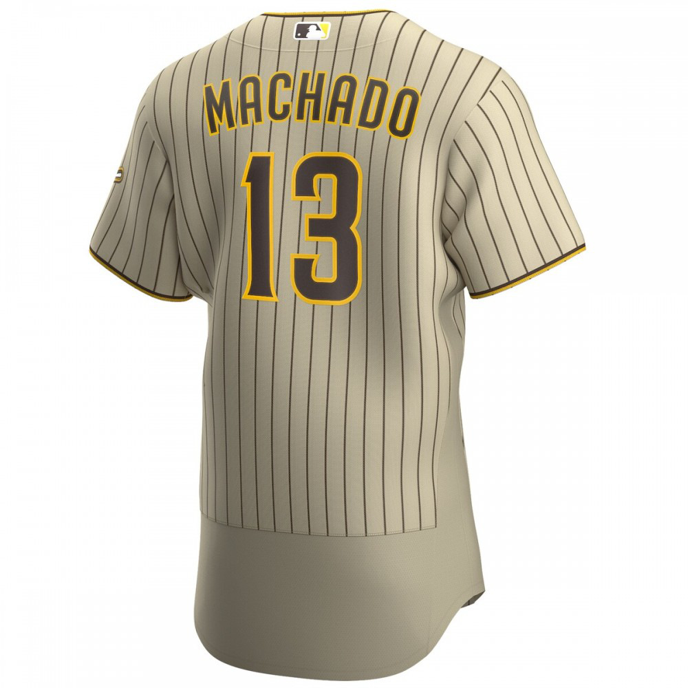 Manny Machado San Diego Padres Alternate Authentic Player Jersey - Tan/Brown-Pro Kit Vault | Brand New 26/27 Sports Jerseys